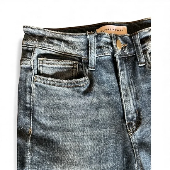 Flying Monkey Women’s High Rise Panel Flare Jeans.  Size 26 - Picture 8 of 9